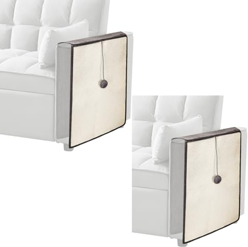 Nobleza 2* Katzen Kratzmatte Kratzschutz Sofa, Sisal Kratzteppich für Katze, Sessel Couch Katzenkratzmatte, Linke und rechte Armlehnen können verwendet Werden