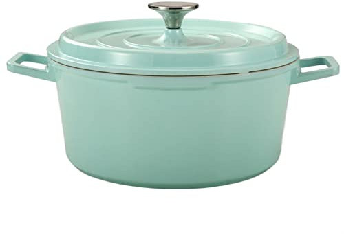 ETZRYSYB Stock Pot Saucepan Pots Uncoated Nonstick Frying Pan Lid Tableware Soup Pot Enamel Gas Burner Casserole Cooking Kitchen Cookware(Green 24cm)