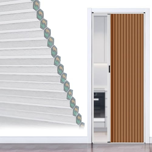 Falttür Falttüren Innentüren Schiebetür 190 Cm Hohe Falttür/temporäre Wabentür Mit Akkordeon, Trennwand Für Schlafzimmer, Küche, Arbeitskabine, 60 64 71 76 86 97 122 221 Cm Breit(E WXH,25X75IN(64x190c