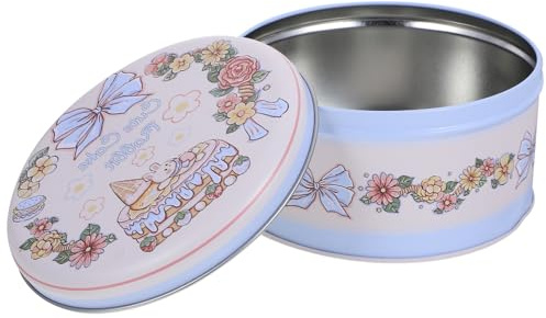 CONGARTENO Scatola in Latta per Biscotti Coperchio, Materiale Resistente e Design Colorato, Scatola Regalo Multifunzionale per Feste e Snack