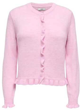 Jdyletty L/S On Frill cardigan KNT Noos, Rosa dam, M