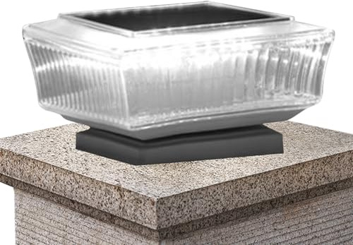 Luz postsolar – Sombrero de valla para exteriores, lámpara de jardín LED | Aparato de iluminación impermeable para columnas de puente o caminos de obra, ideal para la iluminación d