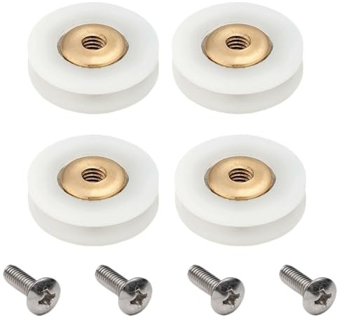 Zpengtai Roulette Douche 4 roulettes/glissières/Roues de Rechange for Porte de Douche à rainures en V de 19 mm de diamètre Roulette Porte Coulissante Douche