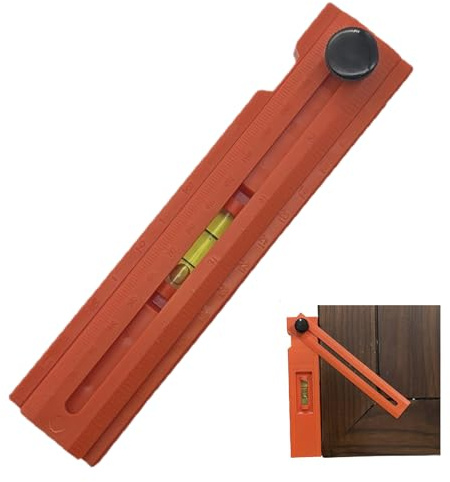 Squadra falsa – Righello di misurazione per la lavorazione del legno metrico e imperiale – Squadra a scorrimento orizzontale ergonomica per falegnameria, bricolage, casa, costruzione, ferramenta
