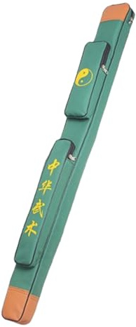 Fäktningsväska, Tai Chi-svärdsväska i Oxfordtyg med 2 fickor, flerfärgad, enkel/dubbel lager, 108x10x12cm(Green,Single layer)