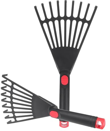 Homoyoyo 2 Pezzi Rastrelli da Giardino in Plastica 2 Pezzi, Rastrelli Agricoli Pratici e Resistenti per , Utensili Manuali per Giardinaggio e Cura del Prato, per Diserbo e Modellatura