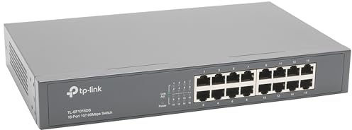 TP-LINK TL-SF1016DS Network Switch Fast Ethernet (10/100) Black
