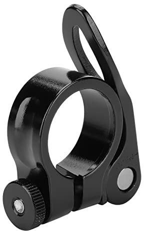 Fahrrad Sattelklemme mit Schnellspanner, 28,6mm Aluminiumlegierung, Schwarz und Silber, für 25,4mm Sattelstütze, Korrosionsbeständig