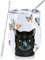 NymphFable 12oz Gato Taza Termica Cafe para Llevar Taza Termo Acero Inoxidable Taza Personalizada