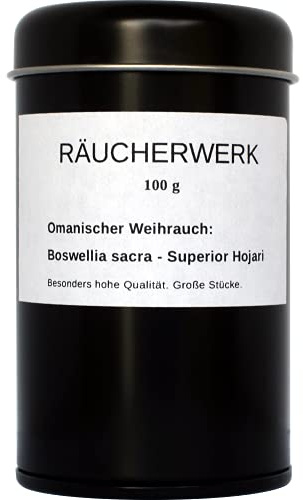 Weihrauch Räucherwerk - Dose (Boswellia Sacra - Superior Hojari (Oman), 100 g)