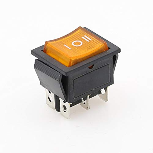 VISUALIZZA Pulsante di accensione dell'interruttore 1pcs 220V autobloccante/Auto-reset Rocker Switch Interruttore di alimentazione 3 Posizione 6 pin con luce 16A a 250 V ca / ​​20A a 125 V ca