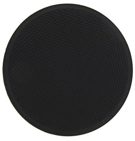 NARENDRA 30 cm Große Silikonmatte Untersetzer Material Tischset rutschfeste Tischset Küchenzubehör Gadgets Runde Tassenmatte-China, Schwarz, 30 cm, Rund