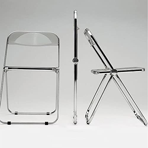 Lot de 1 chaises pliantes d'intérieur pliables avec cadre en métal robuste - Chaises de salle à manger pliantes - Chaises de bureau montées en acier avec chaise à triple renfort46*46*75cm (blanc)-1PC