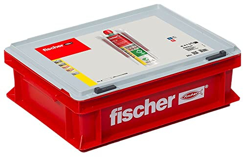 fischer Injektionsmörtel FIS V Zero 300 T im praktischen Handwerkerkoffer, umweltschonender und wetterfester Universalmörtel für Lasten in allen gängigen Baustoffen, 10 Kartuschen je 300 ml