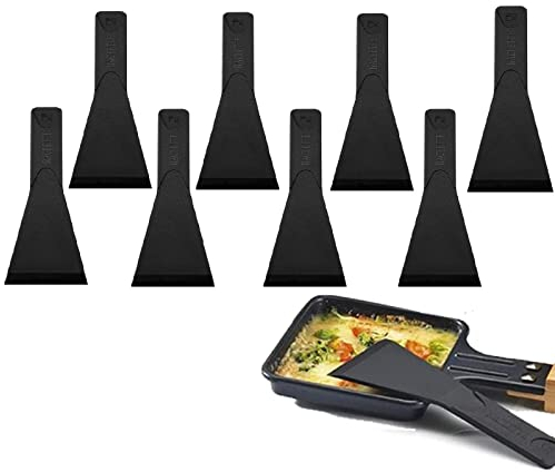 Espátulas para Raclette, Rascador Raclette, Deslizadores Raclette, 8PCS Accesorios de Raclette Raclette Queso Utensilios Cocina para Sartenes Antiadherentes Parrillas Queso Tablas Gourmet