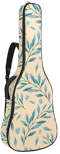Akustikgitarren-Tasche, wasserdicht, dick, weich gepolstert, Blätter, klassische Gitarren-Tasche, mehrfarbig, 42.9x16.9x4.7 in, Taschen-Organizer