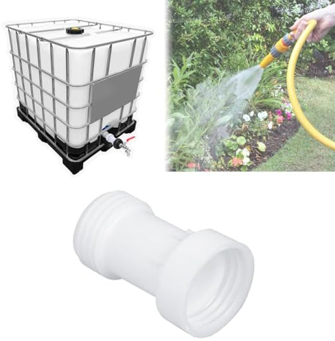 GYSRXS IBC Tank Fittings IBC Adapter S60×6 Coarse Thread Extension Spacer Tank Tap Extension with PVC Seal for IBC Water Tank Rain Barrel IBC Tap,Plastic(Diameter 6CM）