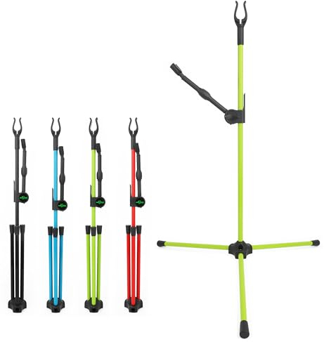 limaity Bogenschießen Recurvebogenständer Tragbarer,zusammenklappbarer Bogenständer Verwendung von zusammenklappbaren Recurvebogenständern für die Jagd im Freien Sportarten (Grün)