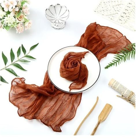 Stoffservietten, Servietten aus Baumwolle, 6 Stück, Retro-Falten-Gaze-Servietten, Tischsets, Stoffservietten, Esstischdekoration, Weihnachten, Hochzeit, Party, Bankett, Tischdekoration (Farbe: A, Größ