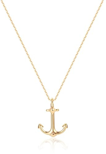 Jenosy Kette Layered Damen Kette mit Anhänger Damen Personalisierte Kette Gold Silber Damen Zarte Mehrreihige Halskette Hypoallergene 18K Vergoldete Kette Modeschmuck für Frauen und Mädchen