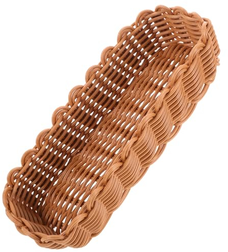 Kichvoe Imitation Rattan Aufbewahrungskorb Für Besteck Und Küchenutensilien Woven Organizer Für Tischwaren Zur Aufbewahrung Von Löffeln Essstäbchen Und Snacks Der Küche
