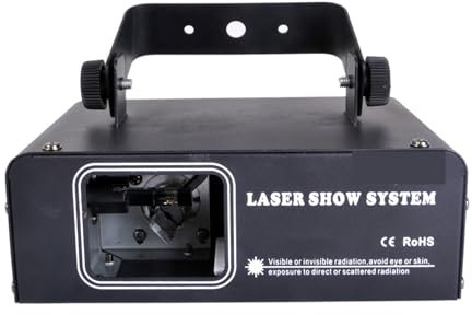 Luces de escenario LED Escáner de animación a todo Color RGB de 500mW, proyector de sonido DMX, luces for discoteca, Fiesta de DJ, espectáculo, iluminación de proyección de haz de escenario para festi