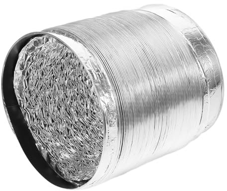 Gadpiparty 2m Flexible Foil Ducting for Stove Exhaust Long Easy to Install Home Vent Hose for Kitchen Range Hood and Dryer Applications