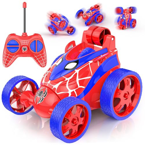 Mini Macchina Telecomandata Spider Acrobatica per Bambini 3 4 5 6 7 Anni, Macchinina Radiocomandata Auto RC Giochi Regalo Compleanno Pasqua Natale Giocattoli Gioco Bimbi Stunt Remote Control Car