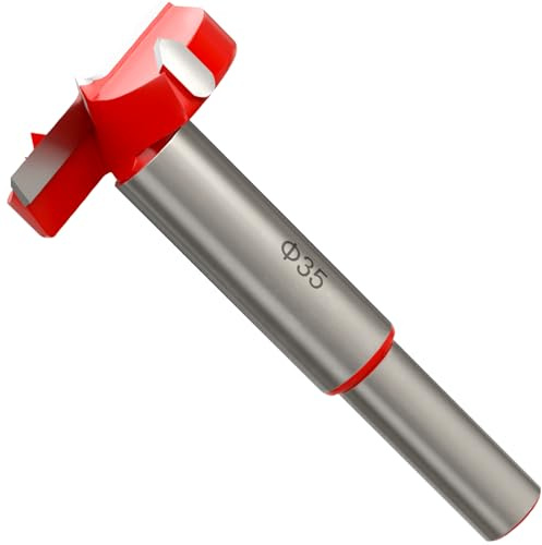 CSOOM Forstnerbohrer 35mm - Forstner Bohrer für Holz, Forstner Bits mit Rundschaft, Zubehör Bohrmaschine