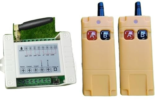 20 ~ 200 m DC 12 V 24 V 36 V 10 A Interruptor de control remoto Motor hacia adelante inverso hacia abajo parada Puerta ventana cortina inalámbrica TX RX Interruptor limitado (2 RF)