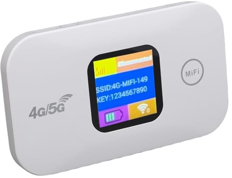 Annadue Hotspot WiFi 4G/5G, Router da Viaggio Portatile con Display a LED a Colori, Slot per Schede SIM, Supporta 300 Mbps, 10 connettività del Dispositivo, per Auto da Viaggio