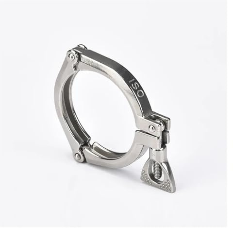 abrazaderas de triple férula de acero inoxidable s Accesorio sanitario de triple abrazadera de tres secciones de 3/4, 1, 1,5 (diámetro exterior: 50,5 mm), brida de casquillo central de acero inoxid