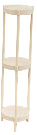 KiBcsLic Porta Piante Espositore Scaffale Piante Ripiano Porta Vasi Angolare Mensola Organizer con Colonne Rinforzate Realizzato in PP Funzione Salvaspazio ADA, 3 Livelli