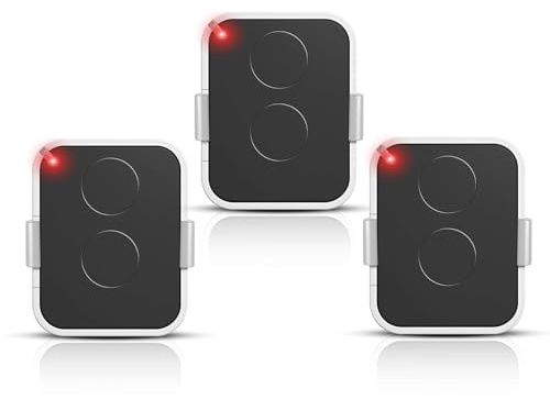 3 Pièces Télécommande 433 MHz Rolling Code, 2 Canaux, Remplacement pour Nice ON1E, ON2E, ON4E, Compatible avec Motorisations Portail et Garage, Portée jusqu’à 200m, Format Porte-clés Compact