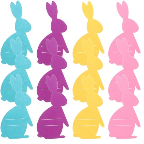 MAGICLULU 12 Pezzi Set 12 Pezzi Porta Posate Coniglio Pasquale Non Tessuto, Custodia per Forchetta e Coltello per Feste di Pasqua e Decorazioni Tavola Compleanno