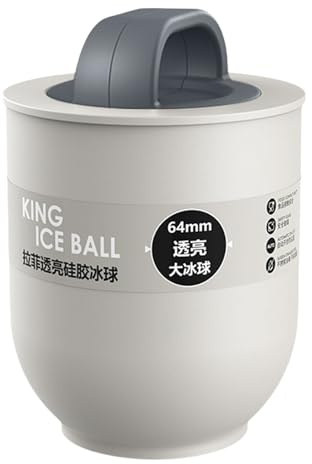 Moule À Boules De Glace - Bac À Glaçons Sphérique En Silicone 6,4 Cm Machine À Glaçons Ronde 363 G | Moule De Congélateur Réutilisable, Outil De Cuisine À Retrait Facile | Whisky Boule De Glace
