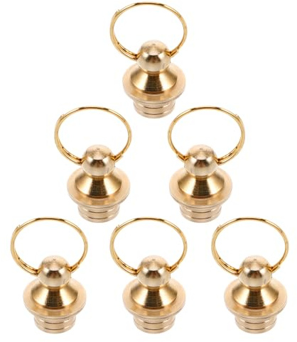 SAFIGLE Gourd Vessel Brass Closures Secure Brass Caps for Gourds Stylish Decorative Small Size Sturdy Copper Material Leakproof Craftsmanship for Home Décor and Collectible Display