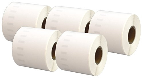 5 Rollen 99019 S0722480 59mm x 190mm Ordner-Etiketten kompatibel für LabelWriter 4XL 450 400 330 320 310 Twin Turbo Duo Seiko SLP 450 400 240 220 200 120 100 Pro Plus (110 Etiketten pro Rolle)