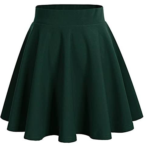 bridesmay Minikjol för dam, sommar, kort skaterkjol, skolflicka, animekjol, Mörkgrön, M