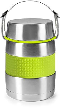 Termo para sólidos - Acero inoxidable con silicona antideslizante - Sin BPA - Capacidad 1200 ml
