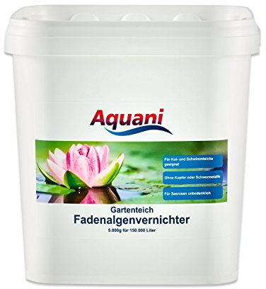 Aquani Fadenalgenvernichter Gartenteich 5.000g Algenmittel zum effektiven entfernen von Fadenalgen im Teich auch ideal als Algenvernichter/Teichpflege für Koi und Schwimmteich mit Algen geeignet