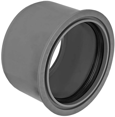 MegaHaustechnik HT Rohr Reduzierung zentrisch superkurz DN40 x DN32 für Rohraußendurchmesser 40mm x 32mm mit Muffe + Gummi Dichtung Reduktion Erweiterung Reduzier Stück Übergang