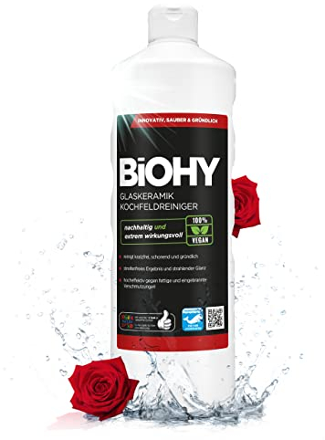 BiOHY Glass Ceramic Hob Cleaner (1l Bottle) | Ideal for Cleaning and Care of The hob and Induction | Suitable for All appliances (Glaskeramik Kochfeldreiniger)