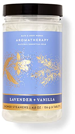 Bath & Body Works Shower Steamers 4.8 OZ / 136 G Bottle (6 Tablets) - Pick Your Scent (Lavender + Vanilla)