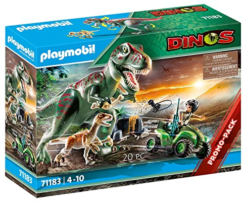 Playmobil 71183 Explorateur avec Quad et tyrannosaure- Dinos - Les Dinosaures - Promo-Pack Jeux d'aventures