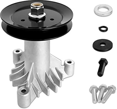 Fourtry 130794 Spindel 153535 Riemenscheibe kompatibel mit Craftsman Rasenmäher - Spindelmontage mit Riemenscheibe kompatibel mit Craftsman LT1000 LT2000 DYT4000 42 Zoll Deck Traktor, HU, Poulan Pro