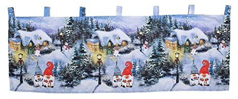 Mojawo Weihnachtsgardine LED Gardine Weihnachten Scheibengardine X-Mas beleuchtet Fenstergardine 45x120cm vers. Modelle, Gardinen:Modell 7