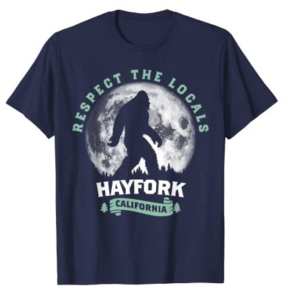 Hayfork California Bigfoot Night Walk Retro T-Shirt