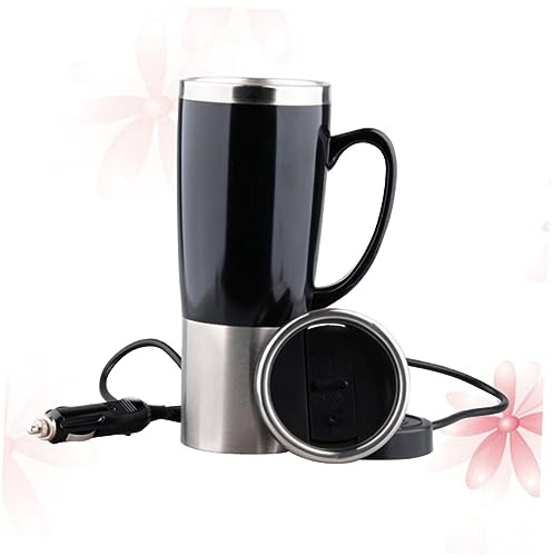 IMIKEYA Car Electric Kettle Stainless Steel Travel Cup Heater Cup Kettle for Car