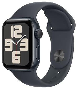 Apple Watch SE (2ª gen.) GPS 40 mm Smartwatch con cassa in alluminio Mezzanotte e Cinturino Sport Mezzanotte - M/L. Tracker per il fitness e il sonno, app Battito, Rilevamento incidenti